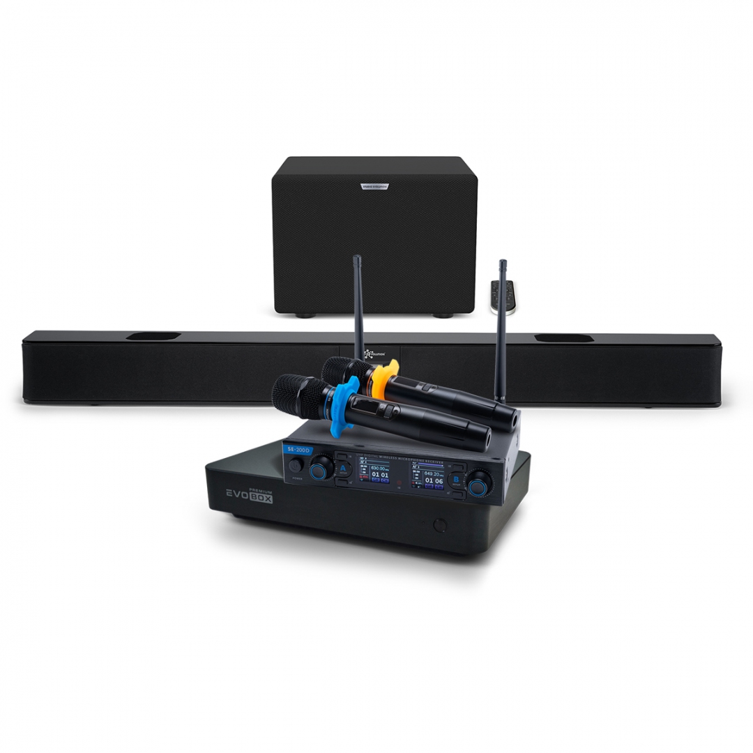 Hi-End караоке-система EVOBOX Premium + EvoSoundBar (саундбар с караоке) в Жукове