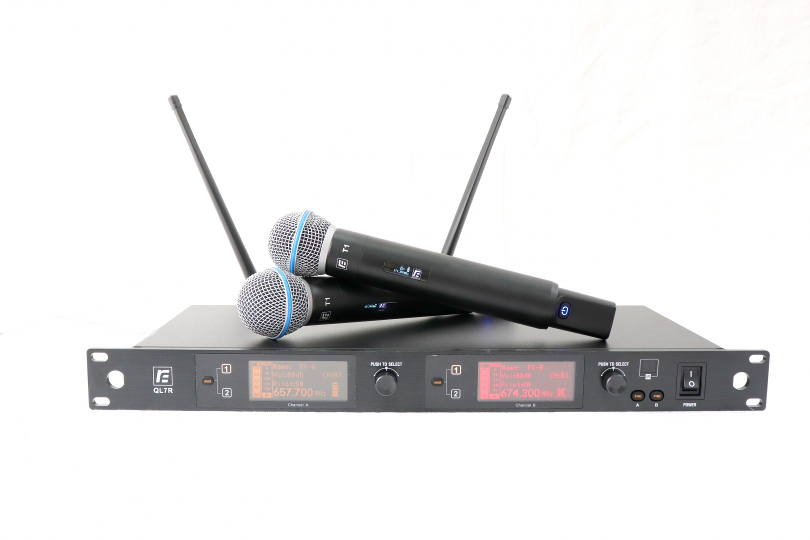 RFIntell QL7R/T1-B 720,500-754,000 МГц 2-канальная радиосистема с 2-мя ручными микрофонами в Жукове